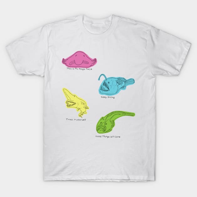 Optimistic Ugly Fish T-Shirt by Geektopia